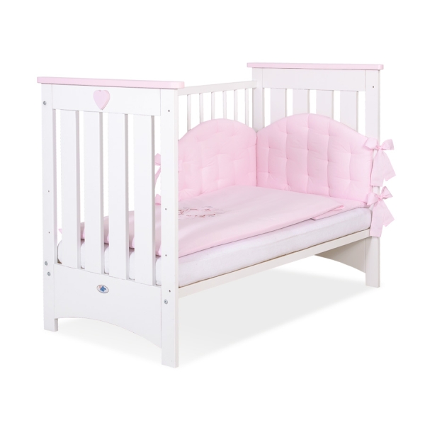 Kinderbed Lorenzo 120x60 cm - Roze Wit