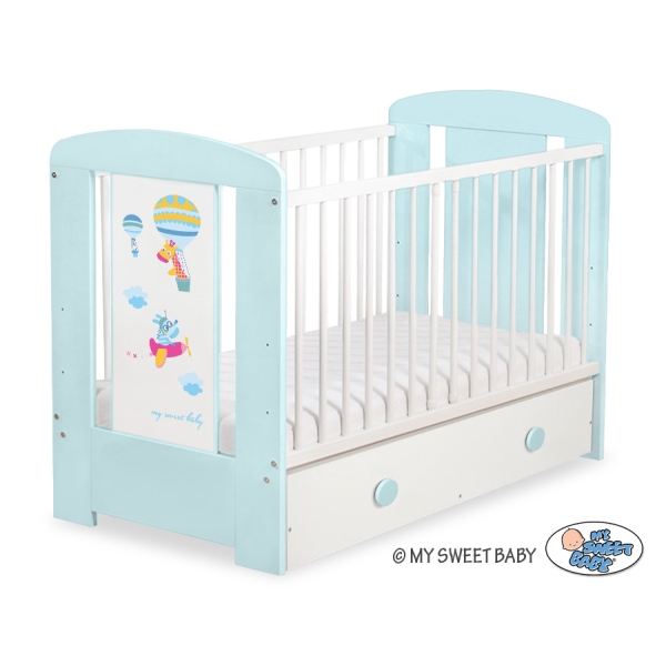 Kinderbed met Lade 120x60 cm - Happy balloons MAXI