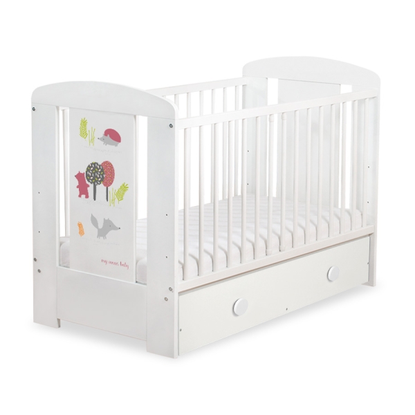 Kinderbed met Lade 120x60 cm - Happy balloons MAXI Woud