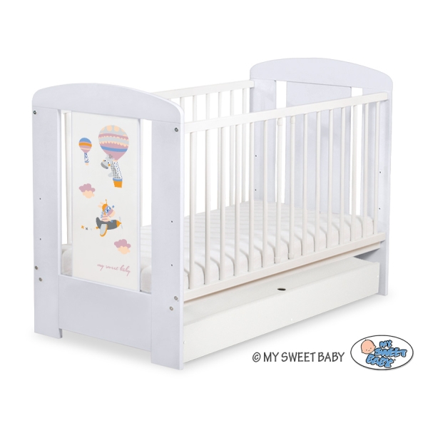 Kinderbed met Lade 120x60 cm - Happy balloons STANDARD