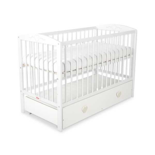 Kinderbed met Lade 120x60 cm - Harten MAXI