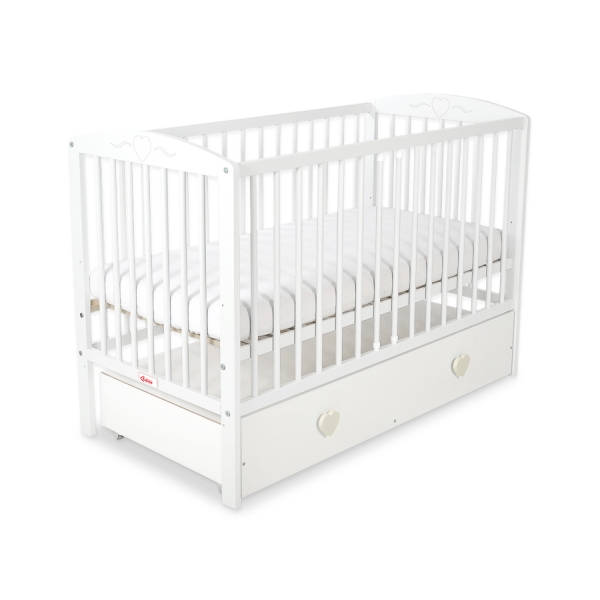 Kinderbed met Lade 120x60 cm - Harten MAXI