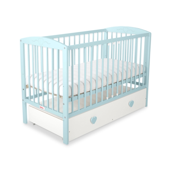 Kinderbed met Lade 120x60 cm - Harten MAXI