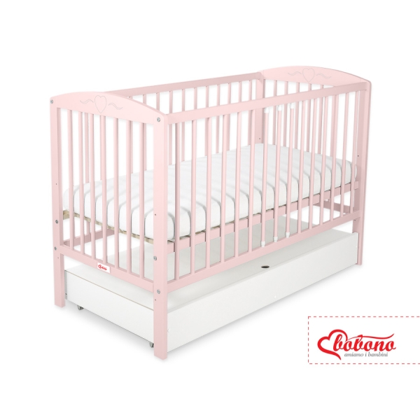 Kinderbed met Lade 120x60 cm - Harten STANDARD