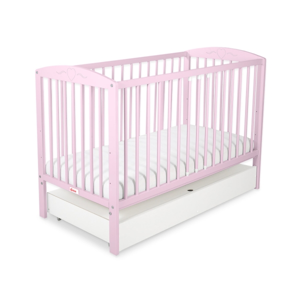 Kinderbed met Lade 120x60 cm - Harten STANDARD