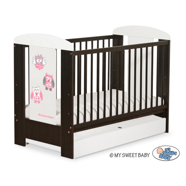 Kinderbed met Lade 120x60 cm - Owls Bigi Zibi & Adele STANDARD Gelukkige Uilen