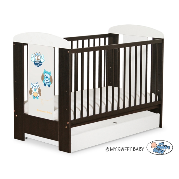 Kinderbed met Lade 120x60 cm - Owls Bigi Zibi & Adele STANDARD Gelukkige Uilen