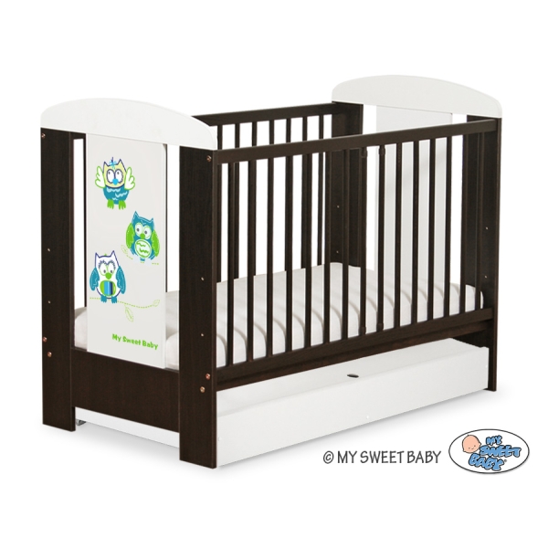 Kinderbed met Lade 120x60 cm - Owls Bigi Zibi & Adele STANDARD Gelukkige Uilen