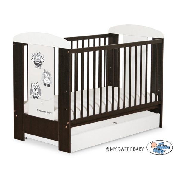 Kinderbed met Lade 120x60 cm - Owls Bigi Zibi & Adele STANDARD Gelukkige Uilen