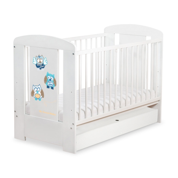 Kinderbed met Lade 120x60 cm - Owls Bigi Zibi & Adele STANDARD Gelukkige Uilen