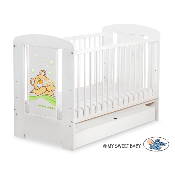 Kinderbed met Lade 120x60 cm - Tedy Bear Barnaba STANDARD Teddy Bear Branaba