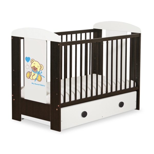 Kinderbed met Lade 120x60 cm - Tedy Bear with bow MAXI Bear With Bow