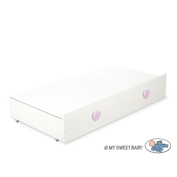 Kinderbed met Lade Roze 120x60 cm  - Lorenzo III MAXI