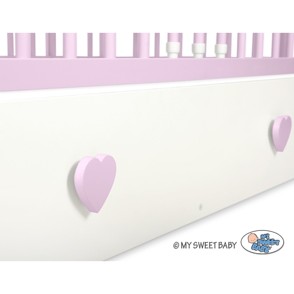 Kinderbed met Lade Roze 120x60 cm  - Lorenzo III MAXI