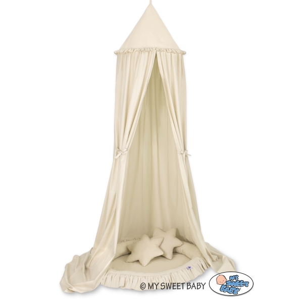 Klamboe met Nest met Ruche + Kussens Beige