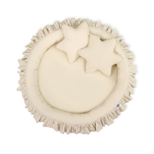 Klamboe met Nest met Ruche + Kussens Beige