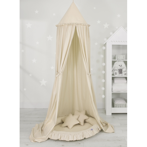 Klamboe met Nest met Ruche + Kussens Beige