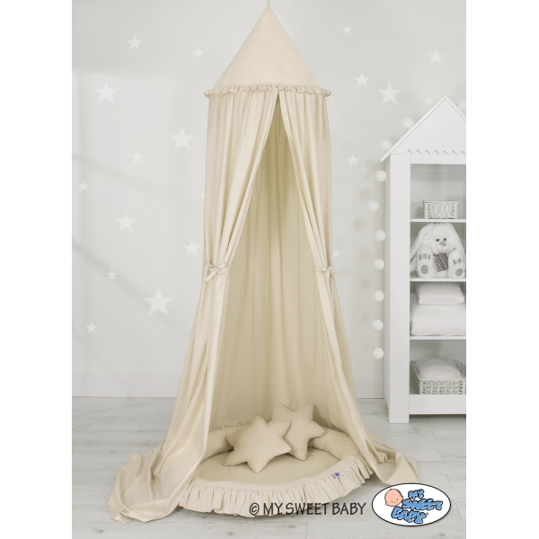 Klamboe met Nest met Ruche + Kussens Beige