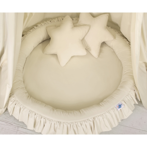Klamboe met Nest met Ruche + Kussens Beige