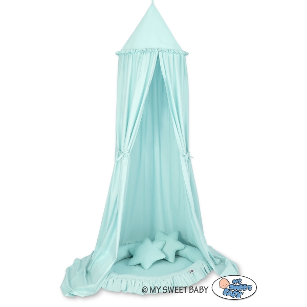 Klamboe met Nest met Ruche + Kussens Mint