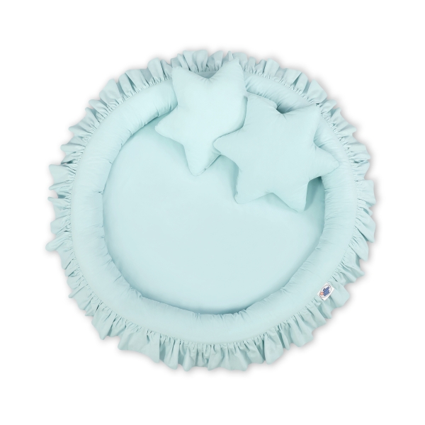 Klamboe met Nest met Ruche + Kussens Mint