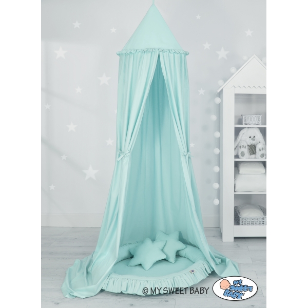 Klamboe met Nest met Ruche + Kussens Mint