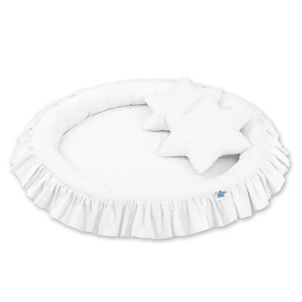 Klamboe met Nest met Ruche + Kussens Wit