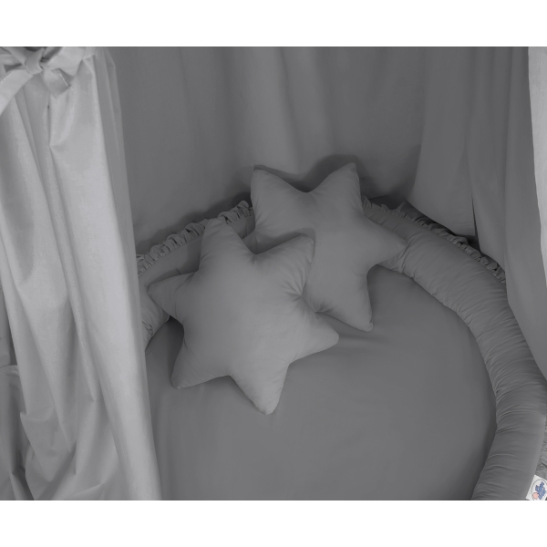 Klamboe met Nest met Volant + Kussens Antraciet voor Babykamer