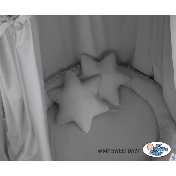 Klamboe met Nest met Volant + Kussens Antraciet voor Babykamer