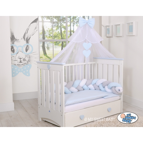 Klamboe van Tule voor Babybed Blauw Sifonki