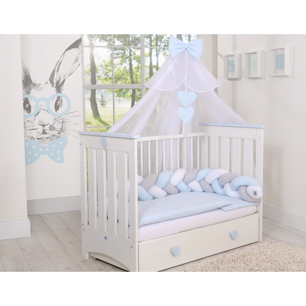Klamboe van Tule voor Babybed Blauw Sifonki