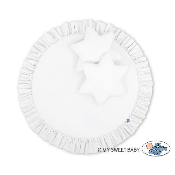 Klamboesluier Speelmat 2-delige Kussenset  voor Kinderkamer Wit