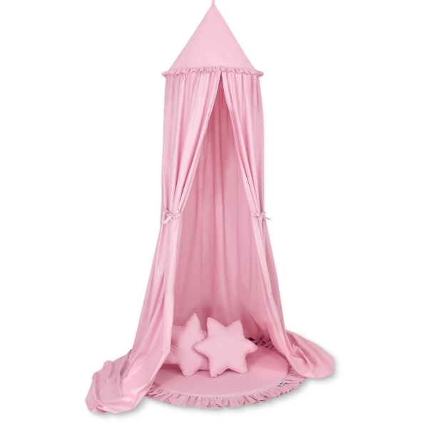 Klamboesluier voor Kinderkamer + Speelmat Kussenset  Roze