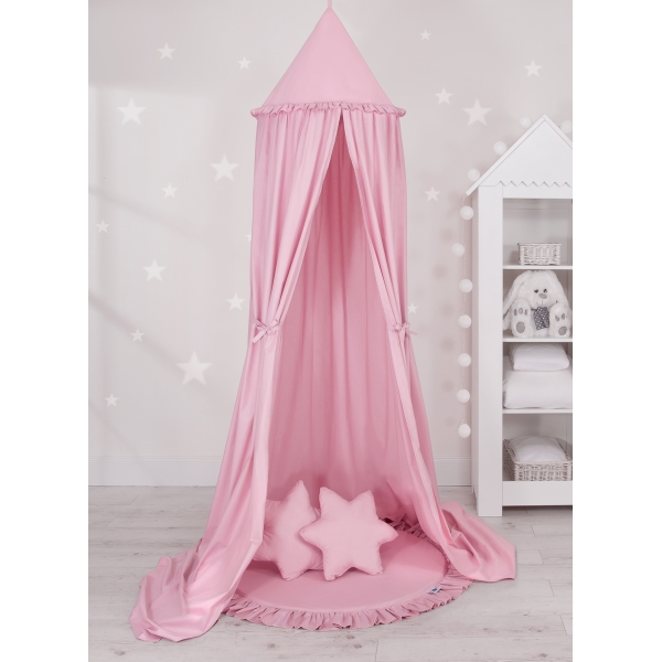 Klamboesluier voor Kinderkamer + Speelmat Kussenset  Roze