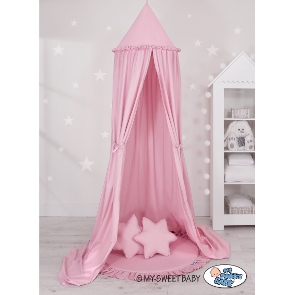 Klamboesluier voor Kinderkamer + Speelmat Kussenset  Roze
