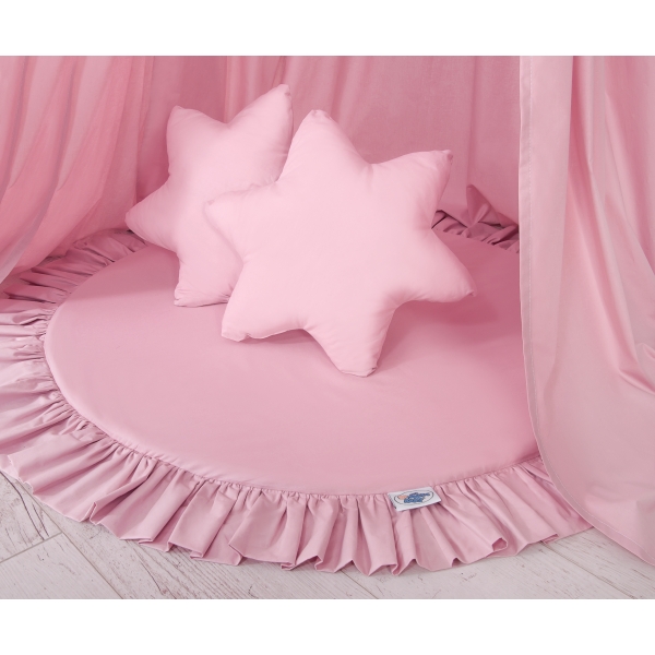 Klamboesluier voor Kinderkamer + Speelmat Kussenset  Roze