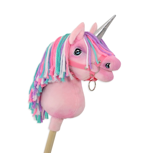 Kleine eenhoorn  stok Roze met gekleurde Manen
