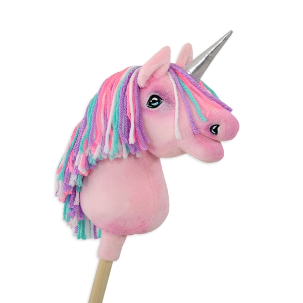 Kleine eenhoorn  stok Roze met gekleurde Manen