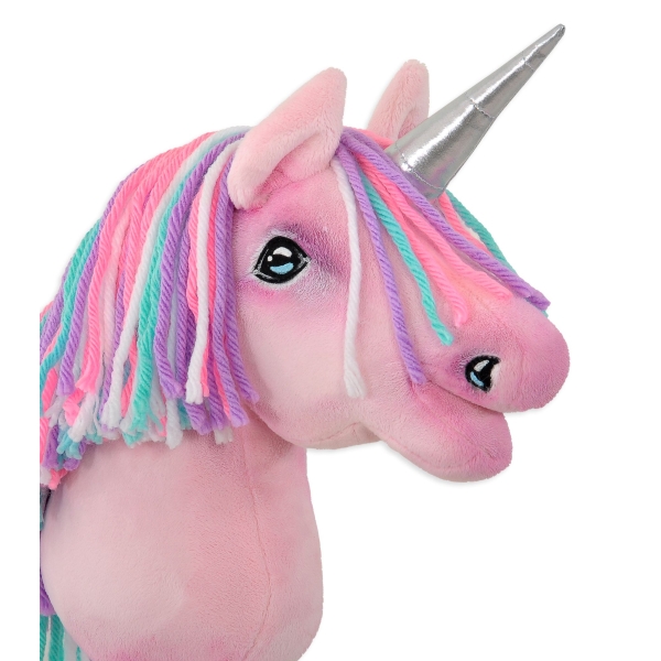 Kleine eenhoorn  stok Roze met gekleurde Manen