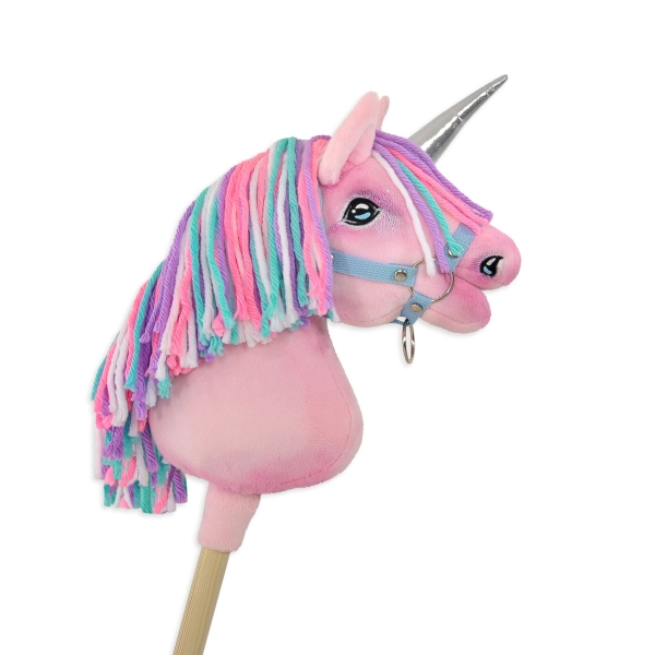 Kleine eenhoorn  stok Roze met gekleurde Manen