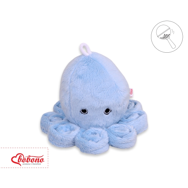 Knuffelige Octopus met Rammelaar Blauw