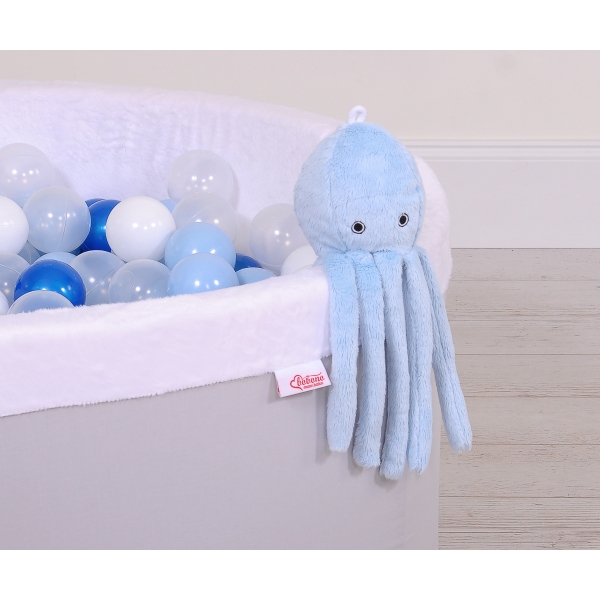 Knuffelige Octopus met Rammelaar Blauw