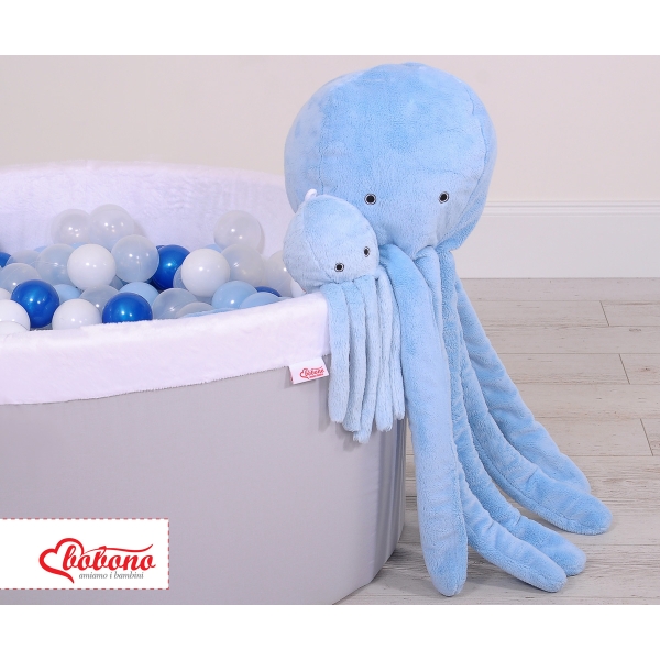 Knuffelige Octopus met Rammelaar Blauw
