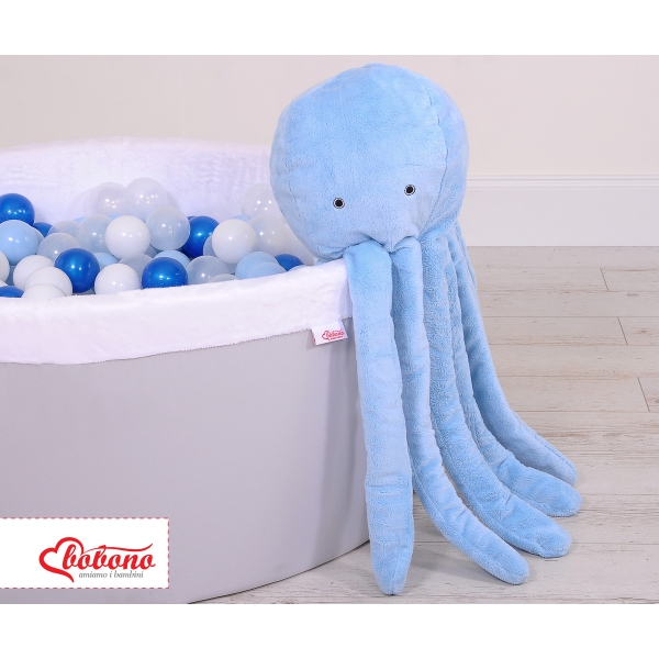 Knuffelige Octopus met Rammelaar Blauw