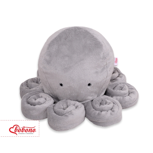Knuffelige Octopus met Rammelaar Grijs