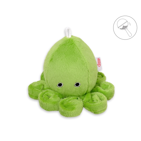 Knuffelige Octopus met Rammelaar Groen