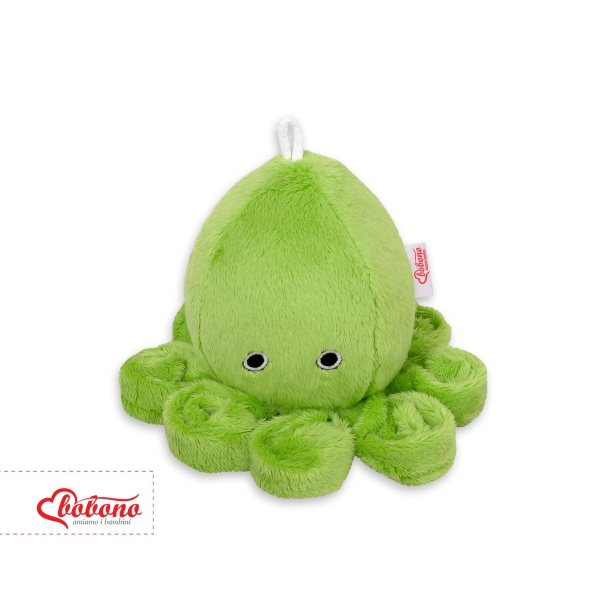 Knuffelige Octopus met Rammelaar Groen