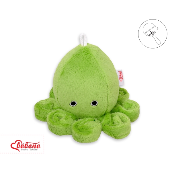 Knuffelige Octopus met Rammelaar Groen