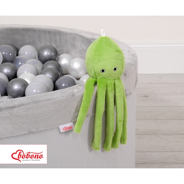 Knuffelige Octopus met Rammelaar Groen
