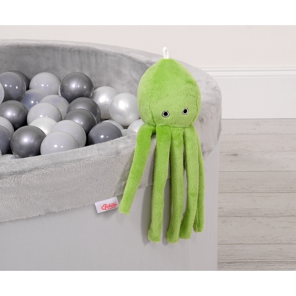 Knuffelige Octopus met Rammelaar Groen